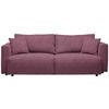 SCHLAFSOFA Velours Bordeaux  - Bordeaux/Schwarz, Design, Kunststoff/Textil (250/92/105cm) - Carryhome