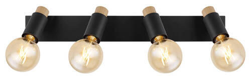 SPOTLIGHT Matti 65,5/8/14,5 cm   - svart/mörkbrun, Design, metall/trä (65,5/8/14,5cm) - Globo
