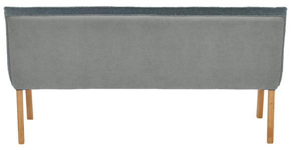 SITZBANK 180/88/63 cm Webstoff, Mikrofaser Dunkelgrau Eiche vollmassiv - Eichefarben/Dunkelgrau, Design, Holz/Textil (180/88/63cm) - Linea Natura