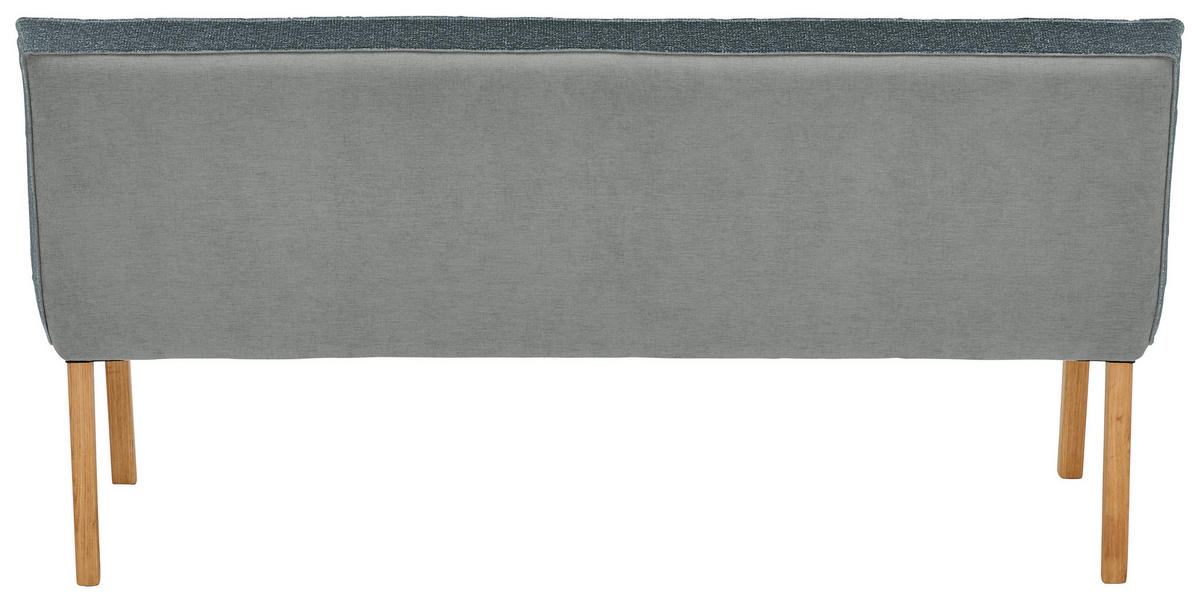 SITZBANK 157/88/63 cm Mikrofaser, Webstoff Dunkelgrau Eiche vollmassiv  - Eichefarben/Dunkelgrau, Design, Holz/Textil (157/88/63cm) - Linea Natura