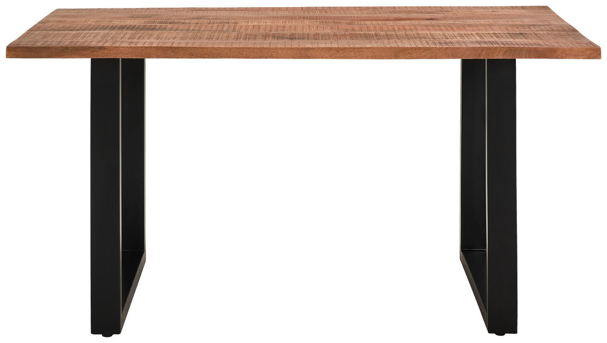 ESSTISCH in Holz, Metall  - Schwarz/Naturfarben, LIFESTYLE, Holz/Metall (160/76/90cm) - Landscape
