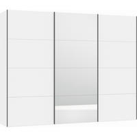 SCHWEBETÜRENSCHRANK  in Weiß  - Silberfarben/Weiß, Design, Glas/Holzwerkstoff (303/236/65cm) - Jutzler