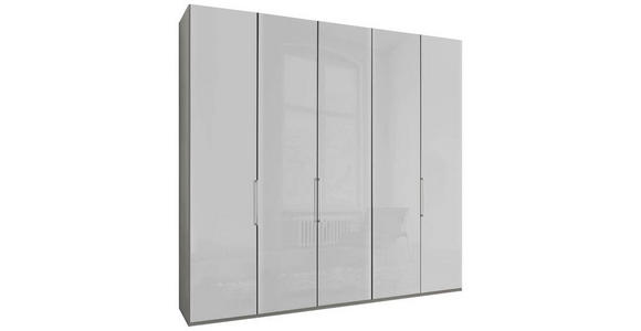 FALTTÜRENSCHRANK 250/236/58 cm 5-türig Grau, Weiß - Chromfarben/Weiß, KONVENTIONELL, Glas/Holzwerkstoff (250/236/58cm) - Dieter Knoll