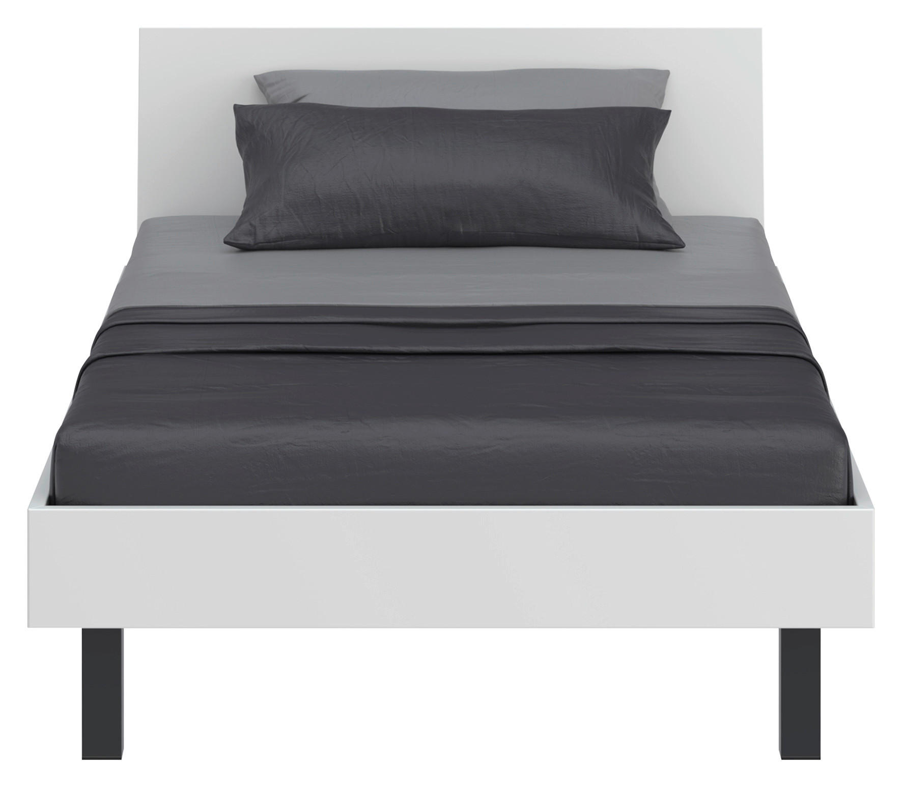 BETT Primolar 90/200 cm Weiß  - Schwarz/Weiß, Design, Metall (90/200cm) - Xora