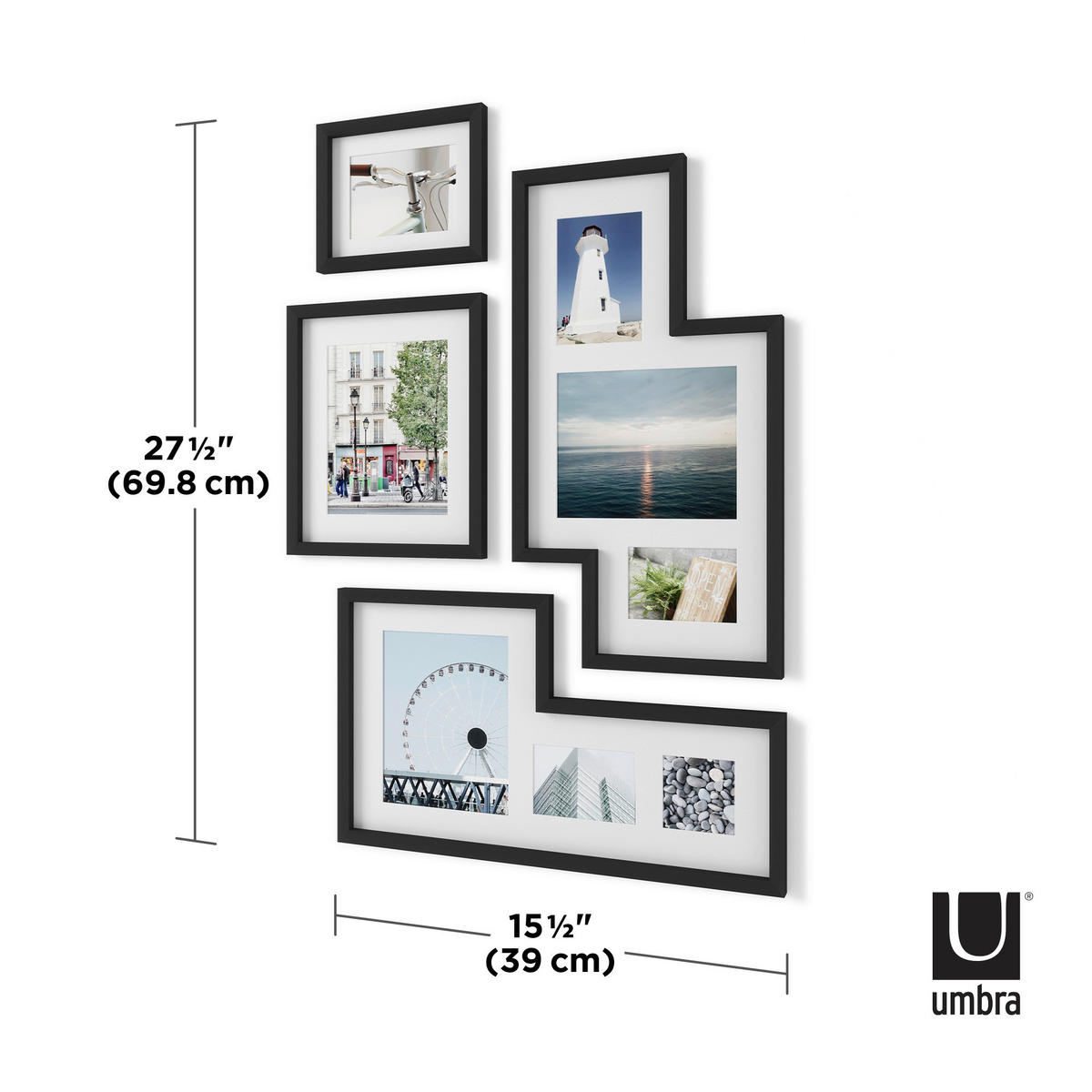COLLAGERAM 8,3/38,4/69,2 cm  - svart, Design, plast (8,3/38,4/69,2cm) - Umbra