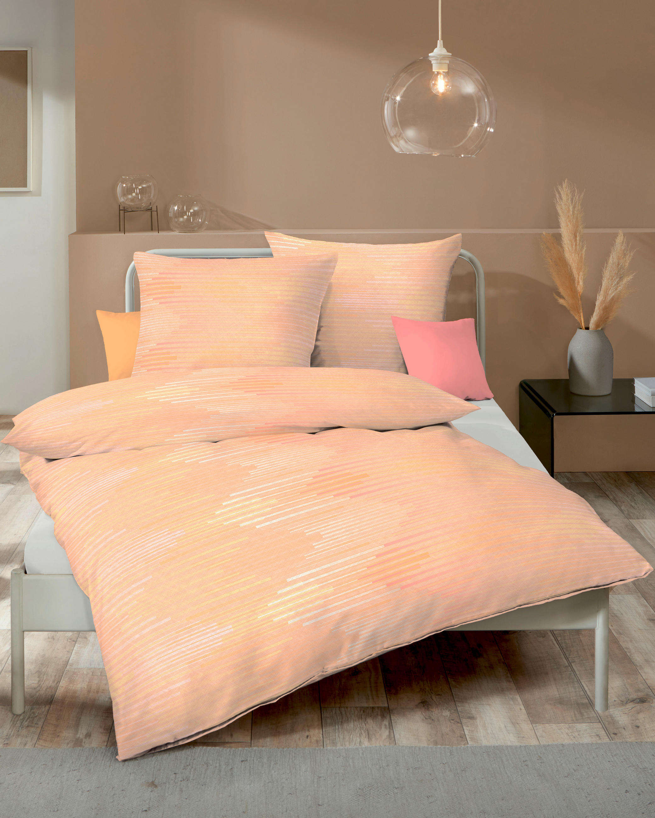 BETTWÄSCHE Makosatin 140/200 cm  - Bernsteinfarben, KONVENTIONELL, Textil (140/200cm) - Kaeppel
