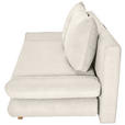 SCHLAFSOFA mit Schlafen auf Sitzhöhe, haustierfreundlicher Bezug Cord Beige - Beige/Buchefarben, KONVENTIONELL, Holz/Textil (200/75/85cm) - Carryhome