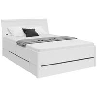 STAURAUMBETT 140/200 cm  in Weiß  - Graphitfarben/Weiß, KONVENTIONELL, Holzwerkstoff (140/200cm)