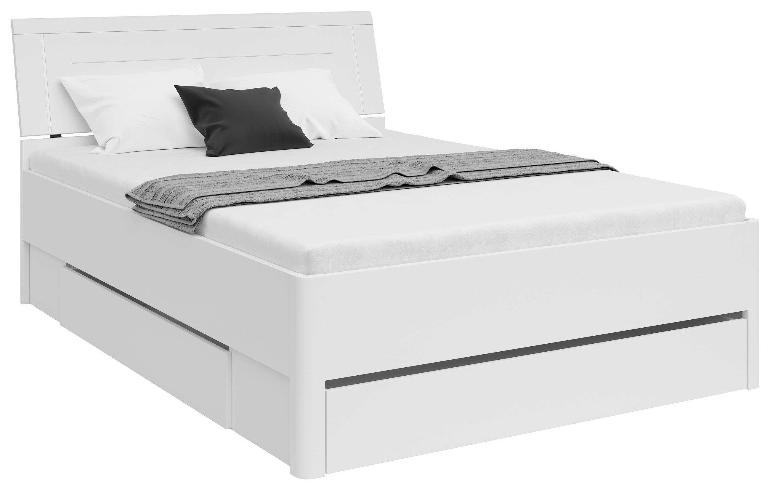 Stauraumbett Mit Beleuchtung 140x200 Cm Saturn Weiß