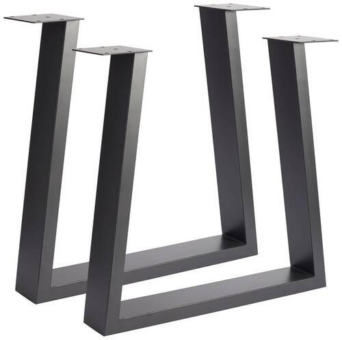 TISCHGESTELL Anthrazit  - Anthrazit, Design, Metall (73/17/74cm) - Waldwelt