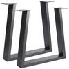 TISCHGESTELL in Metall 73/17/74 cm   - Anthrazit, Design, Metall (73/17/74cm) - Waldwelt