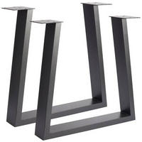 TISCHGESTELL in Metall 73/17/74 cm   - Anthrazit, Design, Metall (73/17/74cm) - Waldwelt