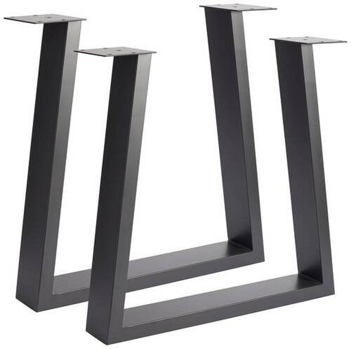 TISCHGESTELL Anthrazit  - Anthrazit, Design, Metall (73/17/74cm) - Waldwelt
