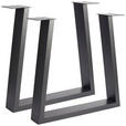 TISCHGESTELL in Metall 73/17/74 cm   - Anthrazit, Design, Metall (73/17/74cm) - Waldwelt