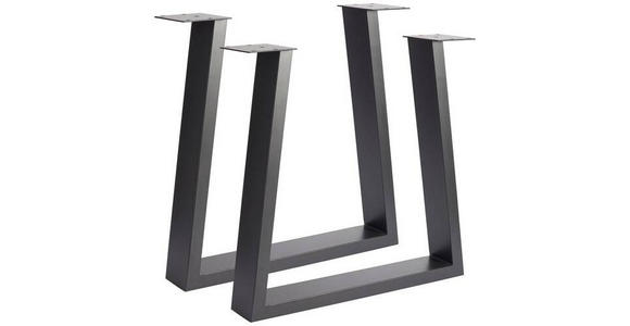 TISCHGESTELL in Metall 73/17/74 cm - Anthrazit, Design, Metall (73/17/74cm) - Waldwelt