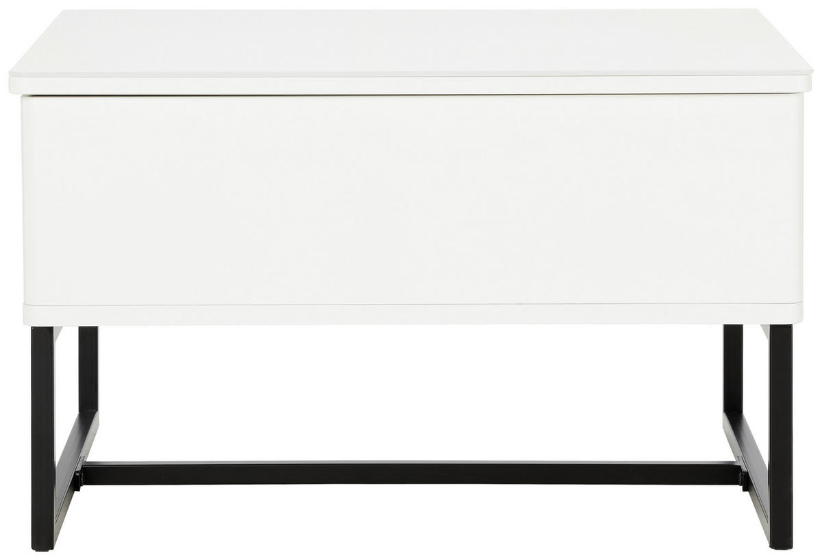 COUCHTISCH in Metall 70/40,5-65,5/60 cm  - Schwarz/Weiß, Design, Metall (70/40,5-65,5/60cm) - Livetastic