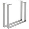 TISCHGESTELL Edelstahlfarben  - Edelstahlfarben, Design, Metall (78/7,5/72cm) - Valdera