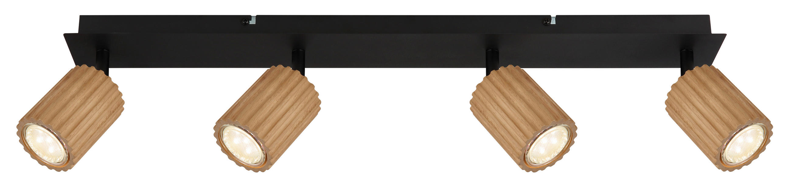 STRAHLER - Dunkelbraun/Schwarz, Natur, Holz/Metall (65/8/13cm) - Globo