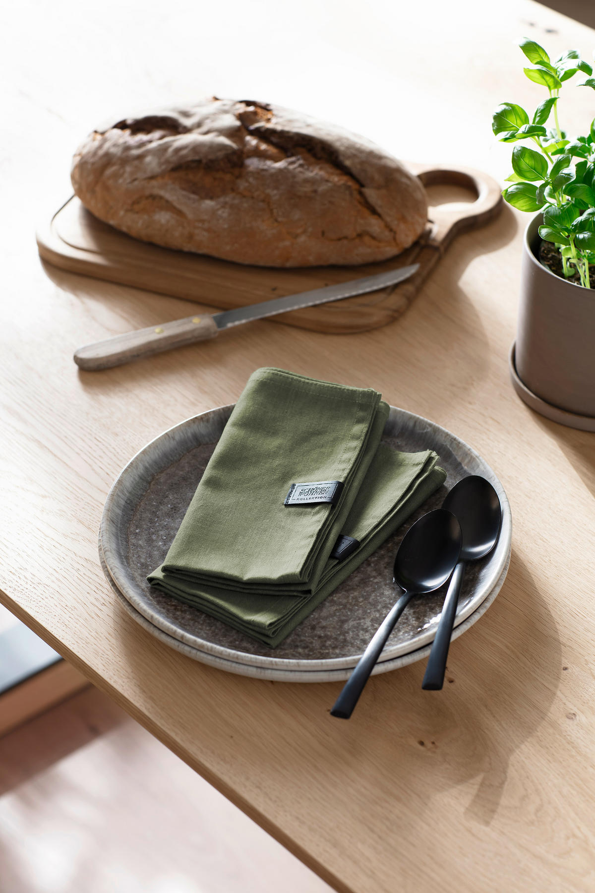 STOFFSERVIETTE 40/40 cm   - Khaki, Basics, Textil (40/40cm) - Schöner Wohnen