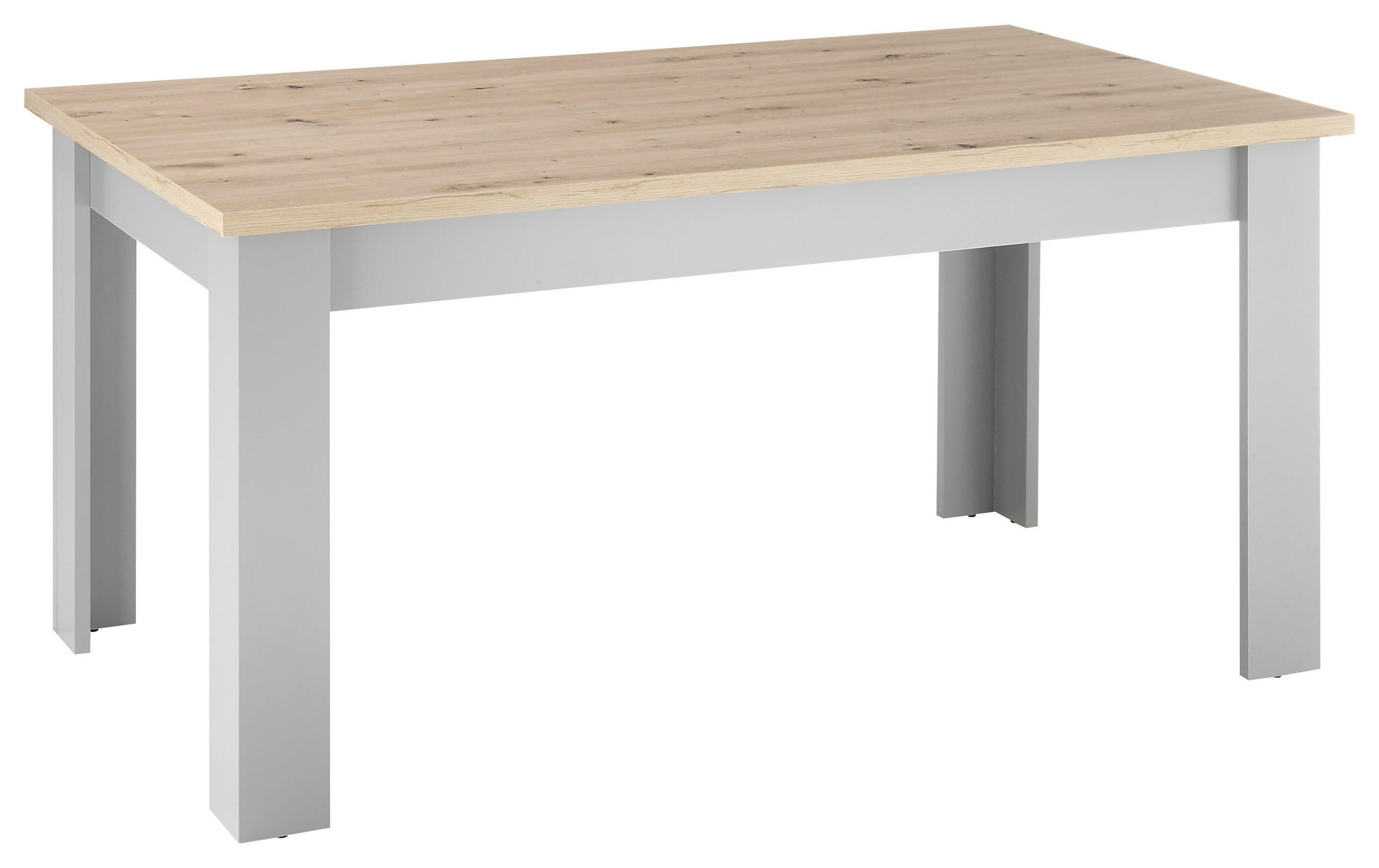 ESSTISCH rechteckig Grau, Eiche Artisan  - Eiche Artisan/Grau, Design, Holzwerkstoff (160/76/90cm) - MID.YOU