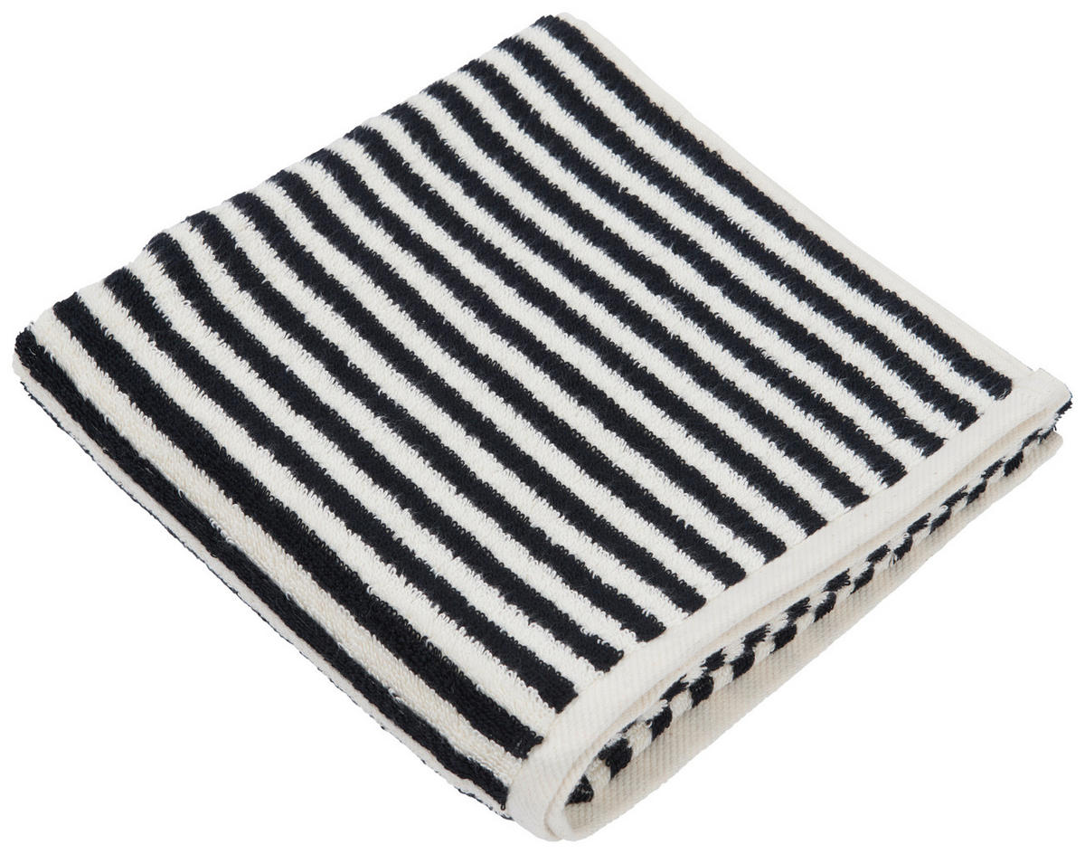 HANDDUK svart, ecru  - svart/ecru, Klassisk, textil (50/100cm) - Dieter Knoll