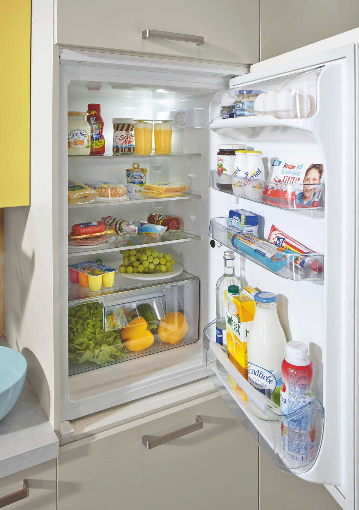 EINBAUKÜCHE UMANI  - Gelb/Grau, Design, Holzwerkstoff - Novel