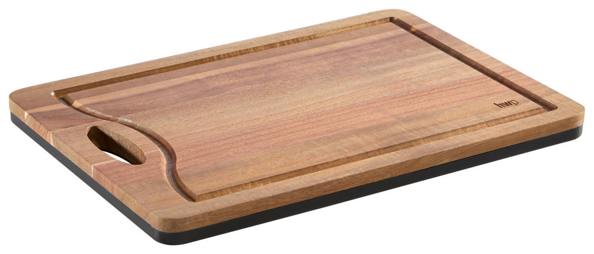 DOSKA NA KRÁJANIE 33/23/1,8 cm - čierna/prírodná farba, Basics, drevo/plast (33/23/1,8cm) - Homeware Profession.