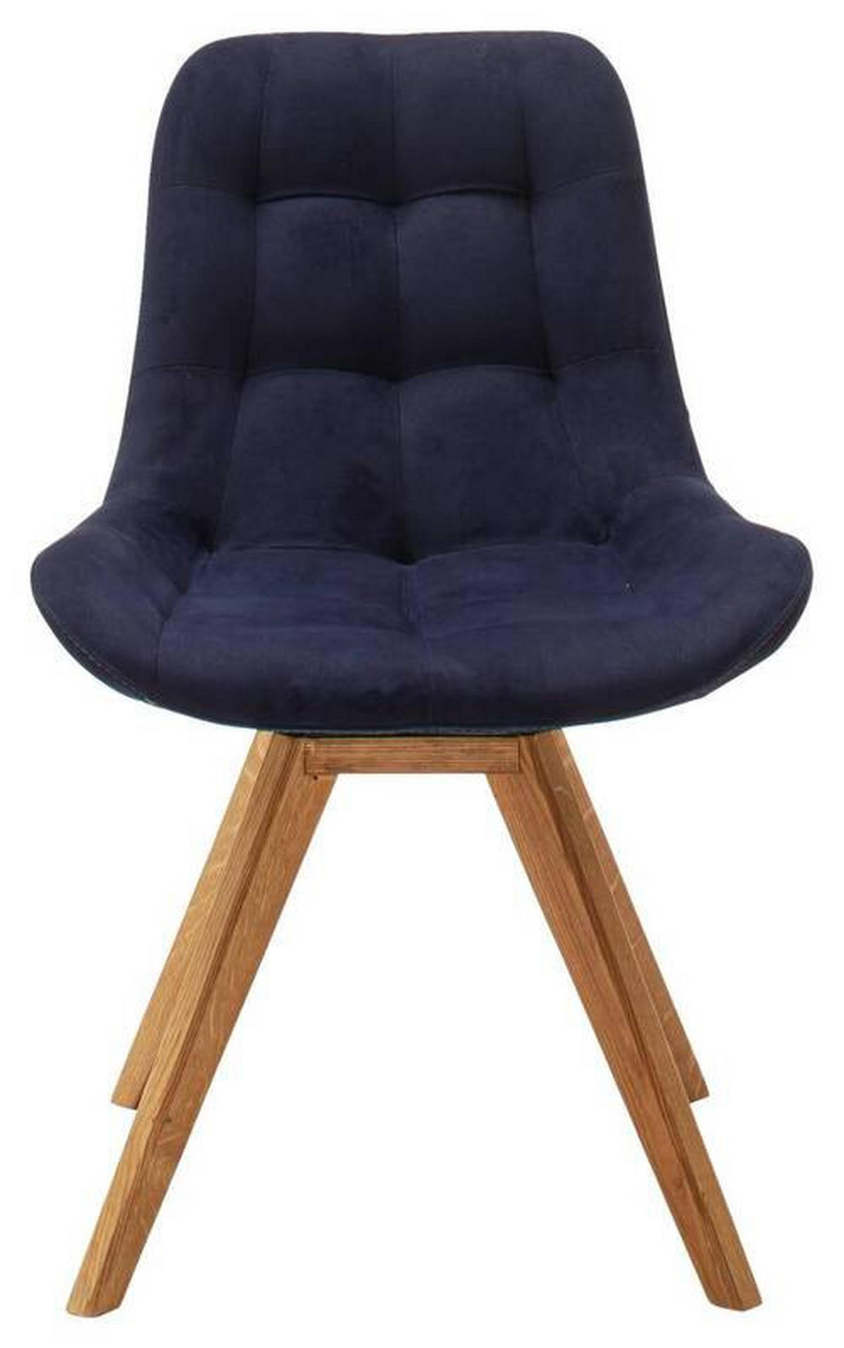 STUHL Flachgewebe Dunkelblau  - Dunkelblau, KONVENTIONELL, Holz/Textil (56/84/63cm) - Carryhome