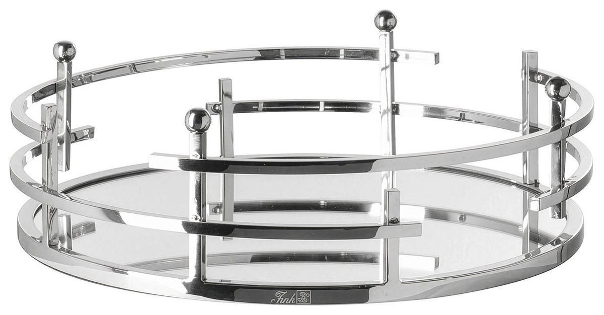 KERZENHALTER - Silberfarben, Basics, Glas/Metall (42/19,5cm) - Fink