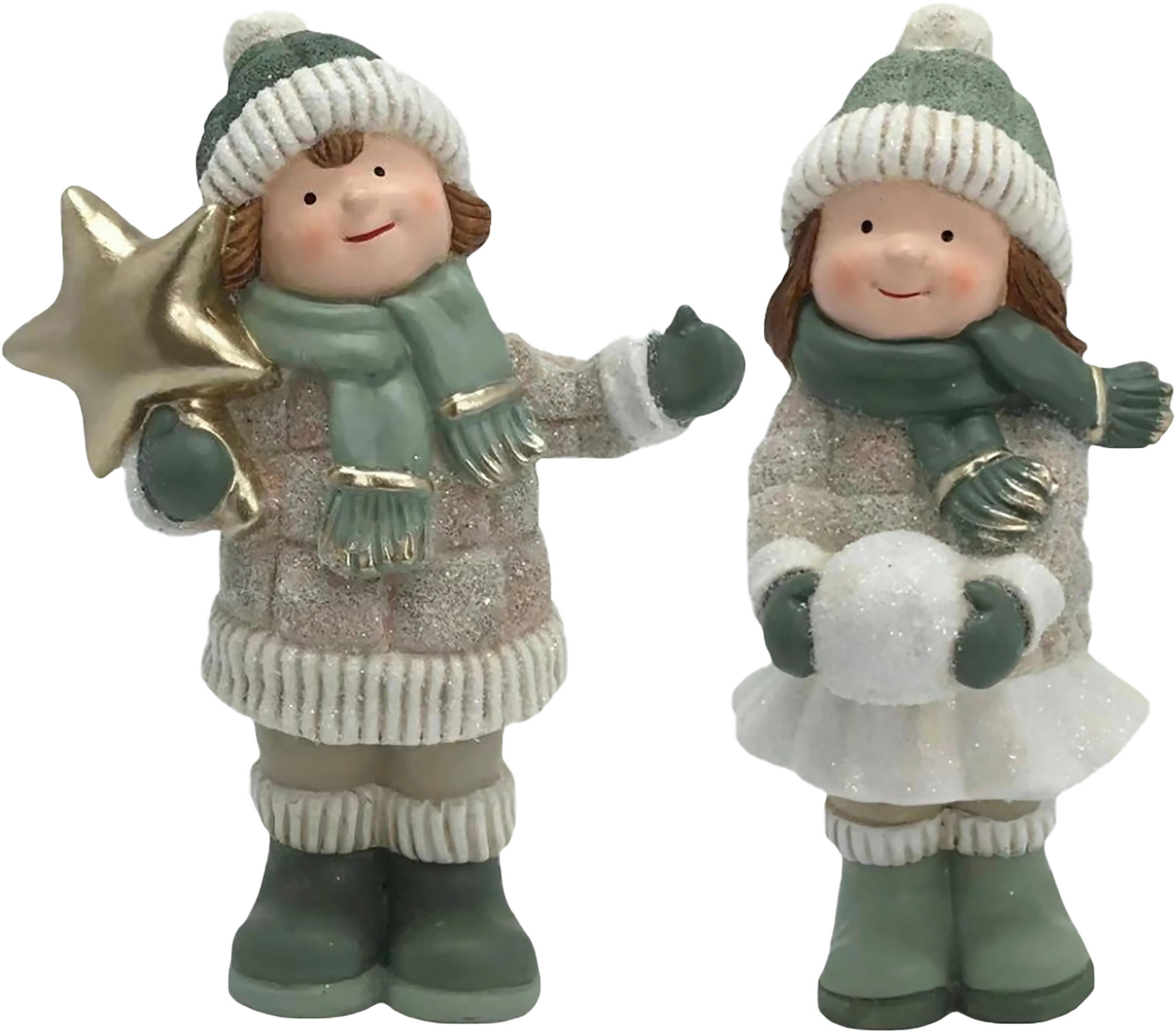 FIGÚRKA – DIEŤA - biela/zlatá, Lifestyle, plast (19,5/26/10,5cm) - X-Mas