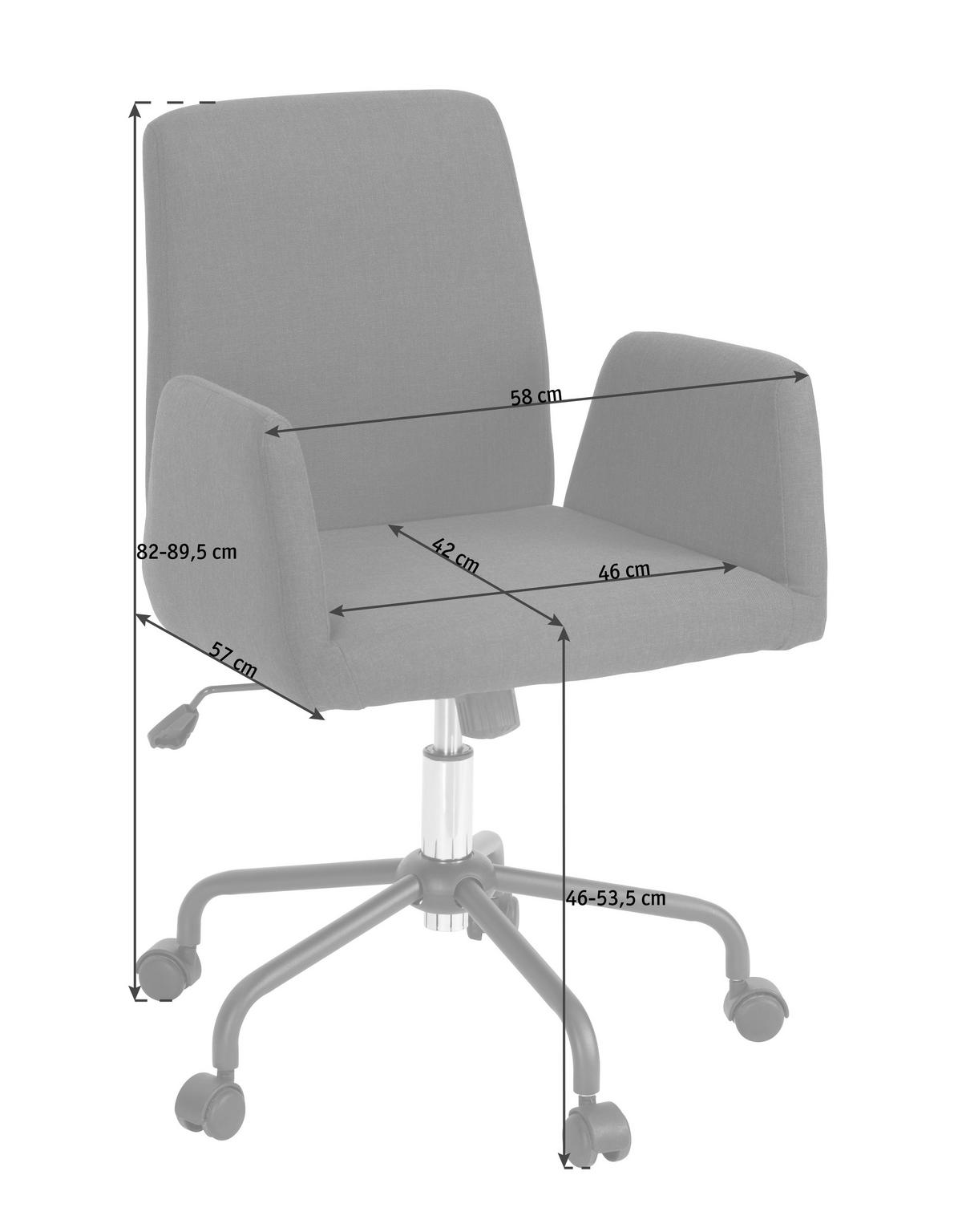 OTOČNÁ STOLIČKA, tkaná textília, čierna, chrómová - čierna/chrómová, Design, kov/textil (58/82-90/57cm) - Carryhome