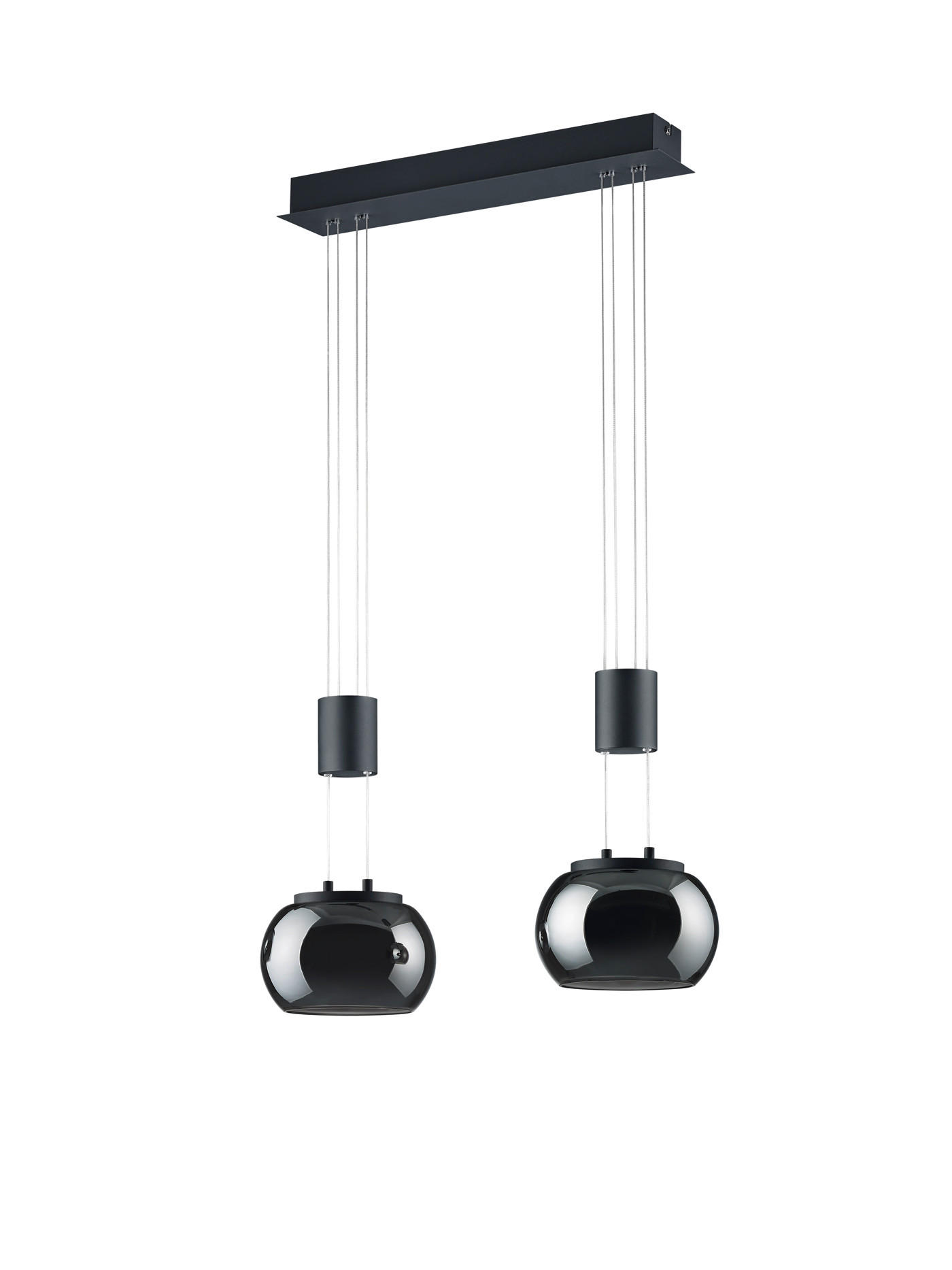 LED-HÄNGELEUCHTE 52/150/18 cm   - Chromfarben/Schwarz, Basics, Glas/Metall (52/150/18cm) - Trio Leuchten