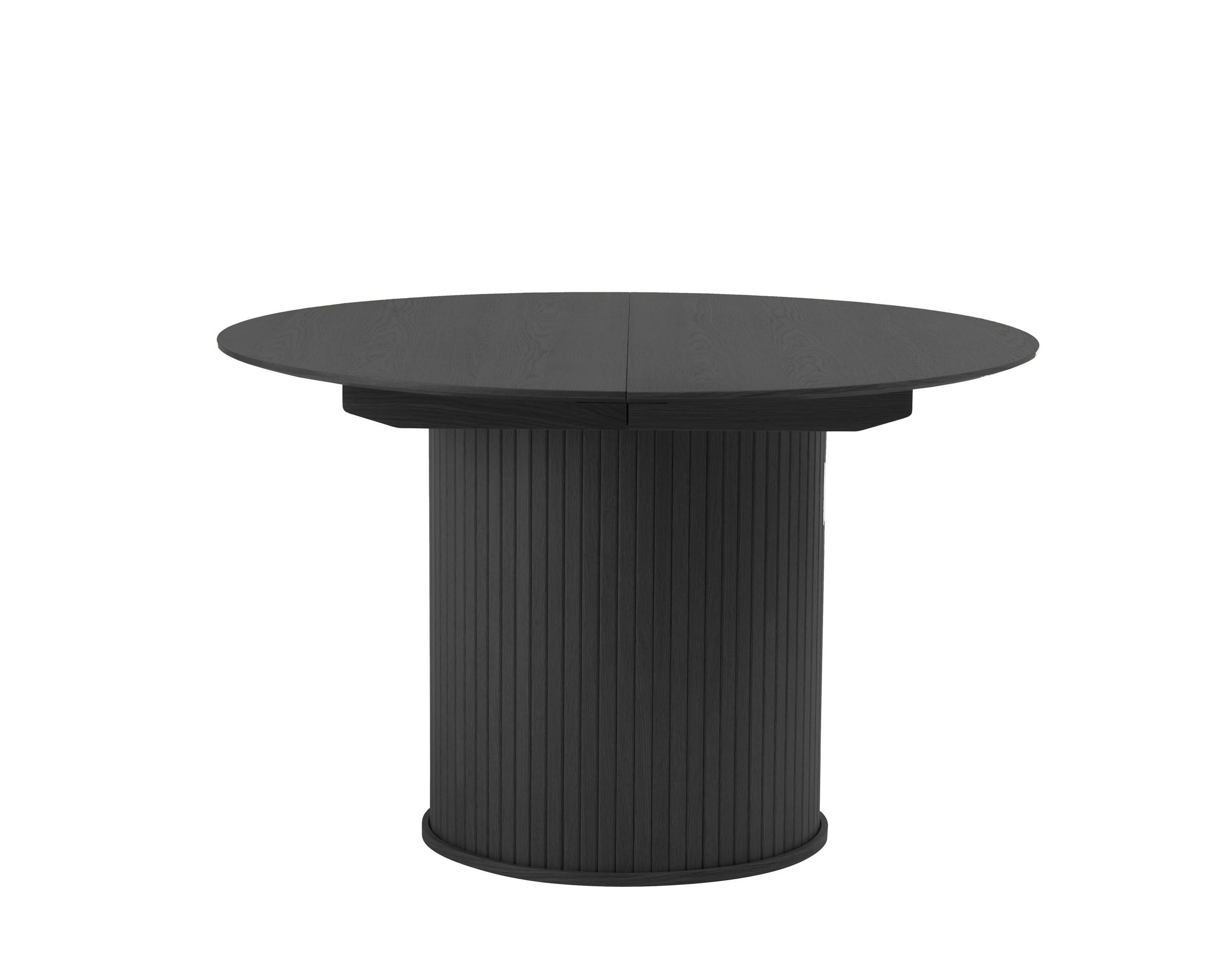 ESSTISCH Schwarz, Eichefarben rund ausziehbar - Eichefarben/Schwarz, Trend, Holz/Holzwerkstoff (120-167/120/75cm) - home24