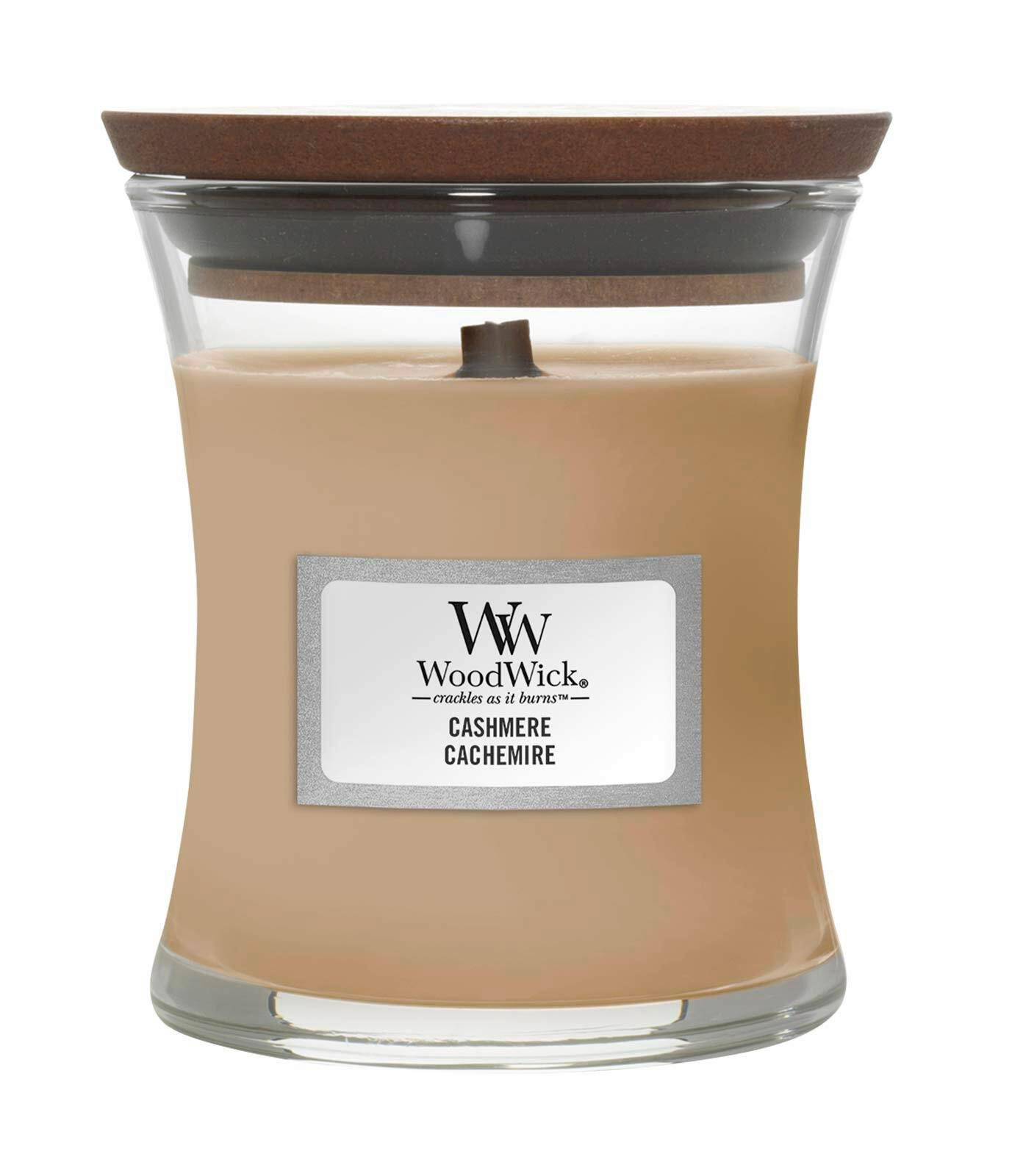MIRISNA SVEĆA - Osnovno, staklo/drvo (7/7/8cm) - WoodWick