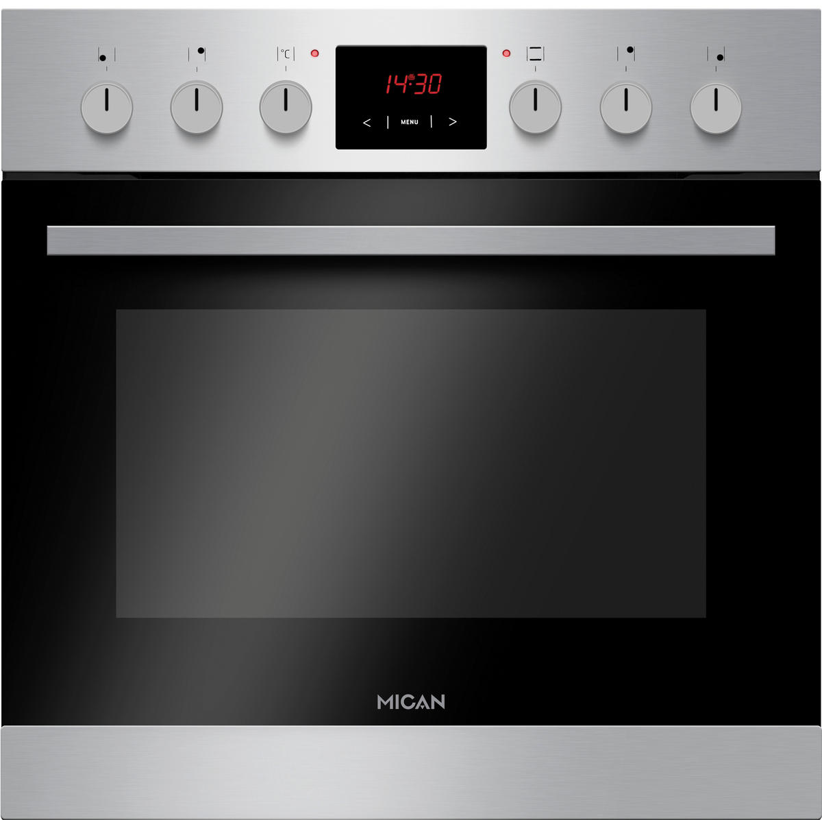 HERDSET 90310  - Edelstahlfarben, Basics, Glas/Metall (59,5/59,5/55cm) - Mican