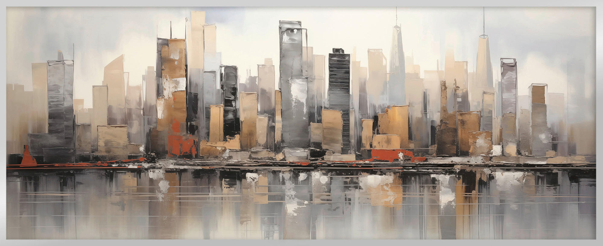 Euroart OBRAZ NA KOVU, města, 60/120/4 cm