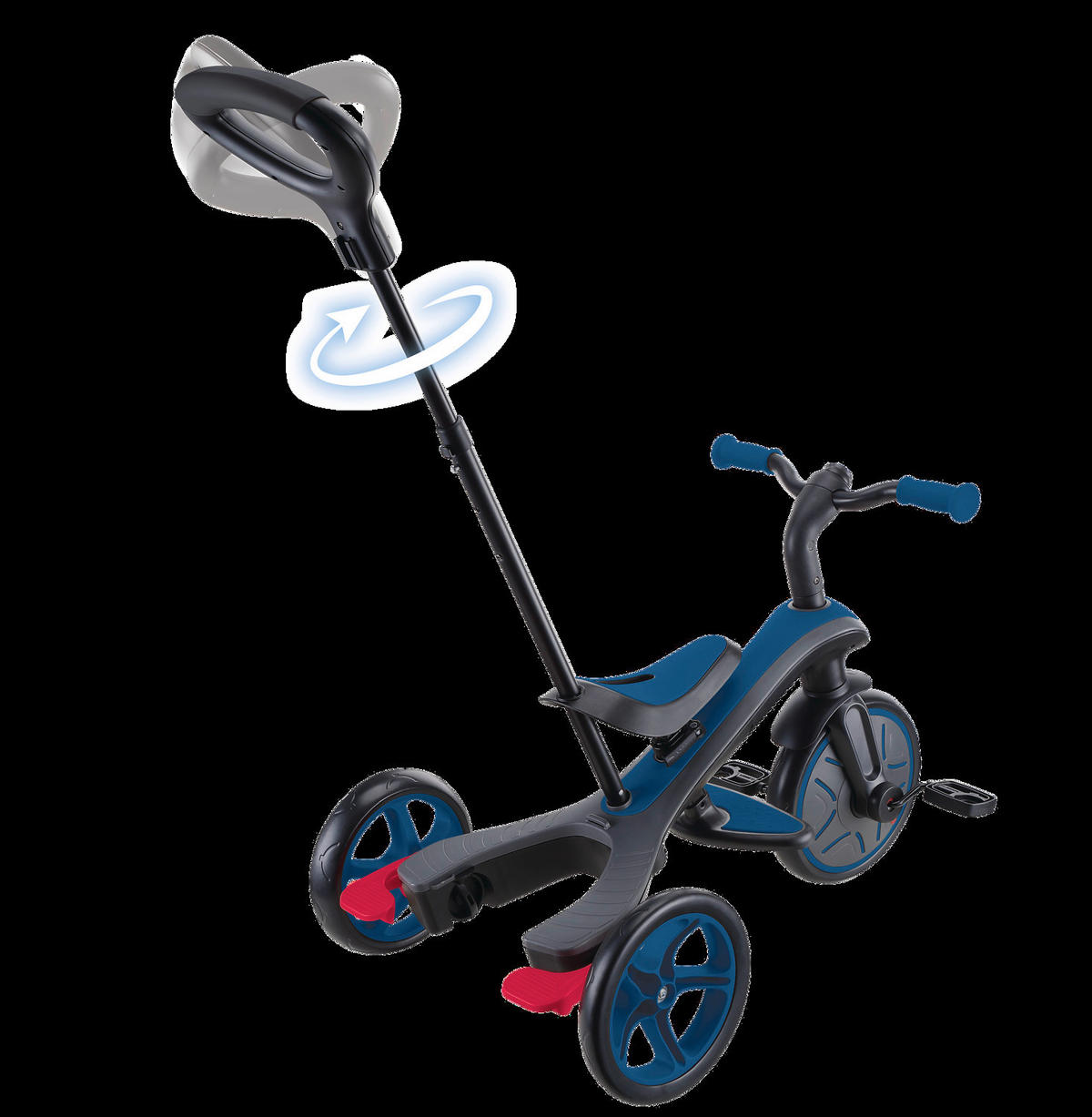 DREIRAD EXPLORER TRIKE 4in1  - Blau, Basics, Kunststoff (95/47/97,5cm) - GLOBBER