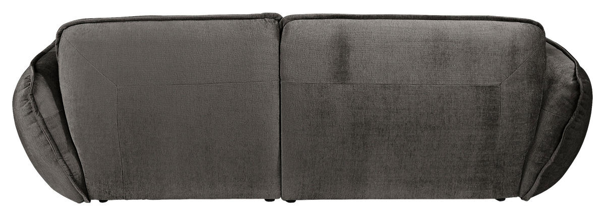 ECKSOFA in Chenille Anthrazit  - Anthrazit/Schwarz, Modern, Kunststoff/Textil (184/269cm) - Trendmanufaktur