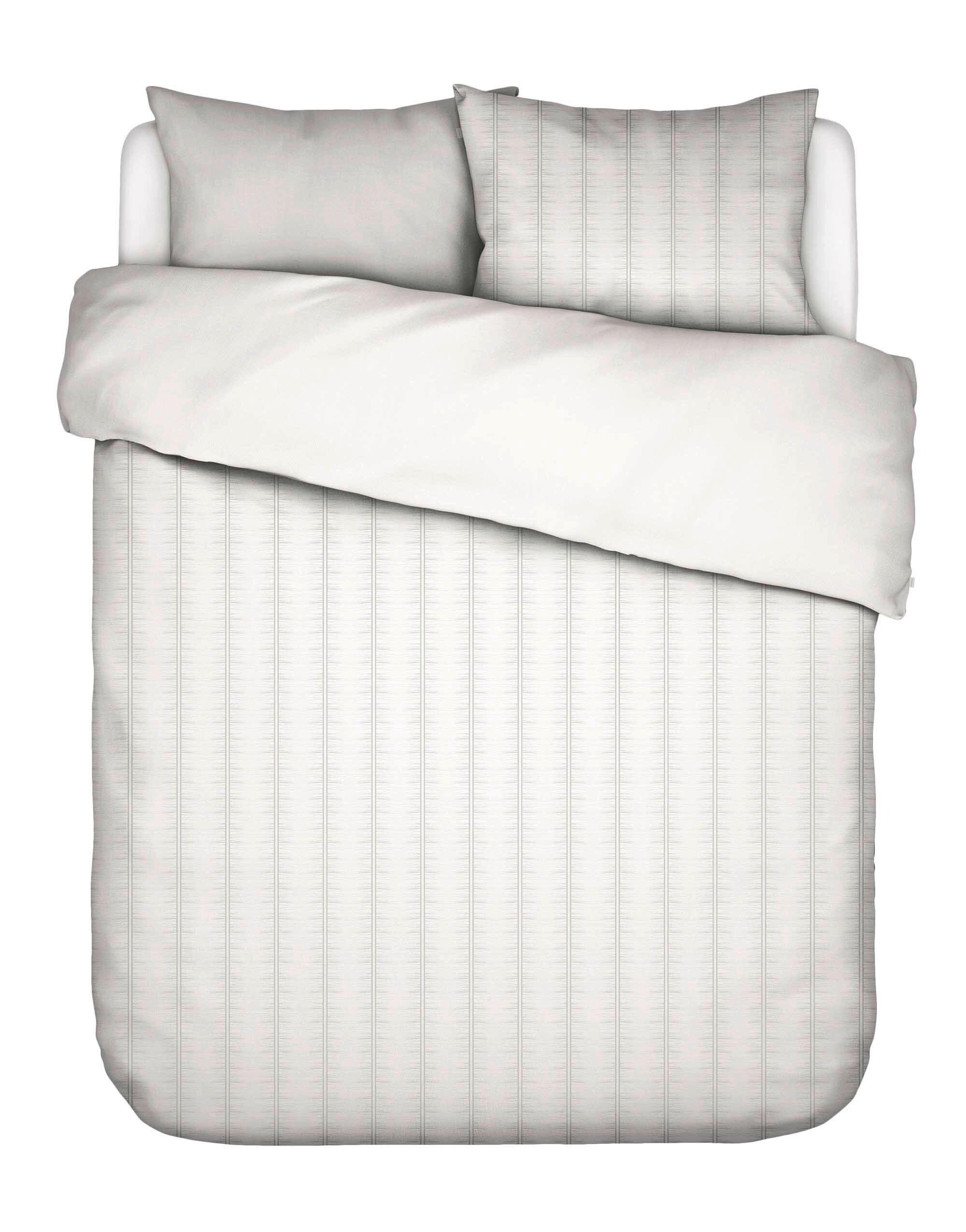 BETTWÄSCHE Zinnia Satin, Seersucker 200/200 cm  - Weiß, KONVENTIONELL, Textil (200/200cm) - Essenza