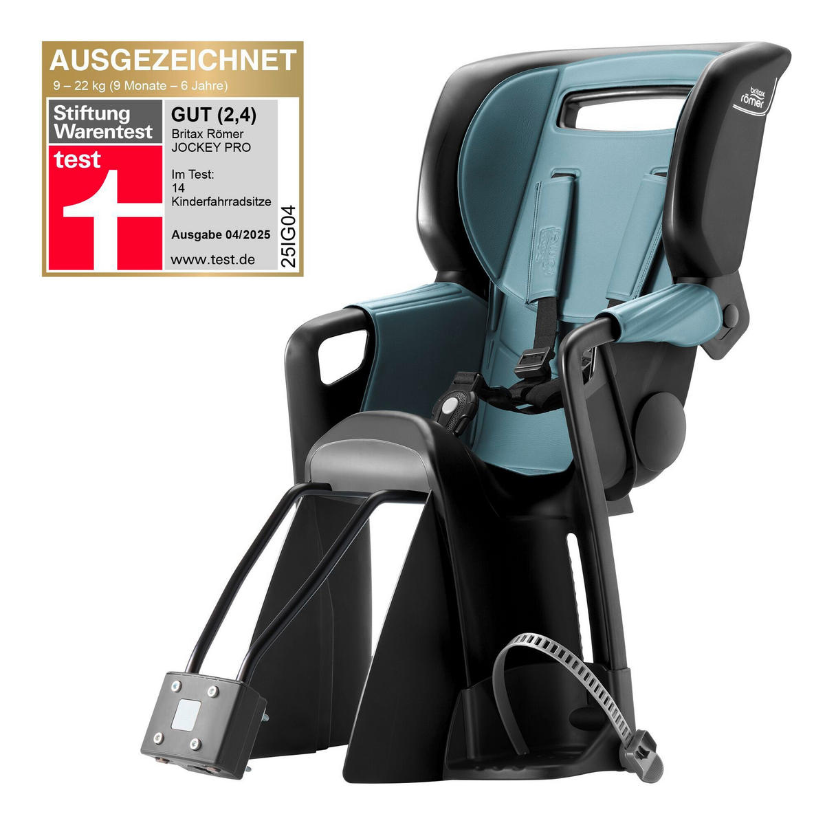 FAHRRADKINDERSITZ - Graublau, Basics, Kunststoff/Textil (44/72/43cm) - Britax Römer