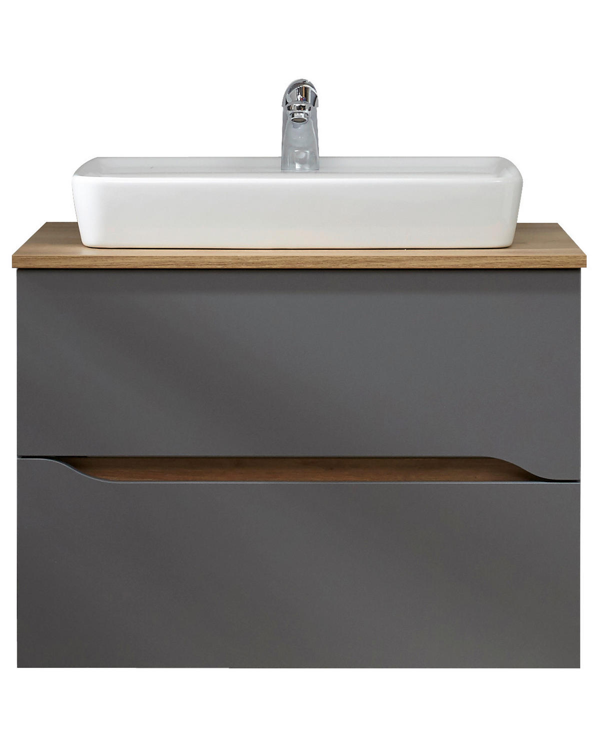 WASCHTISCHKOMBI 73 cm  - Eichefarben/Dunkelgrau, KONVENTIONELL, Keramik/Holzwerkstoff (73cm) - Pelipal