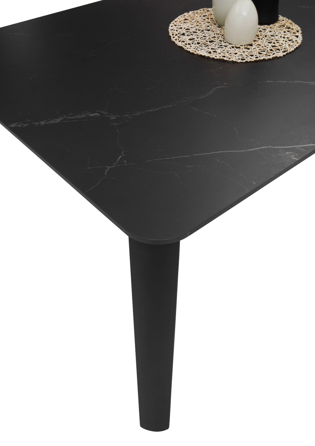 ESSTISCH in Keramik  - Schwarz, MODERN, Keramik/Metall (180/76/90cm) - MID.YOU