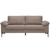 2,5-SITZER in Flachgewebe Taupe  - Taupe/Schwarz, Design, Textil/Metall (206/86/97cm) - Pure Home Lifestyle