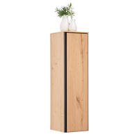 MIDISCHRANK 35/125/37 cm  - Eichefarben/Schwarz, MODERN, Glas/Holz (35/125/37cm) - Dieter Knoll