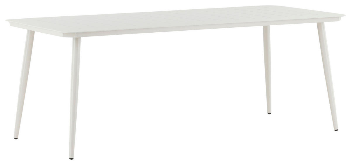 UTEBORD metall rektangulär  - beige, Klassisk, metall (200/90/75cm) - Gardenson