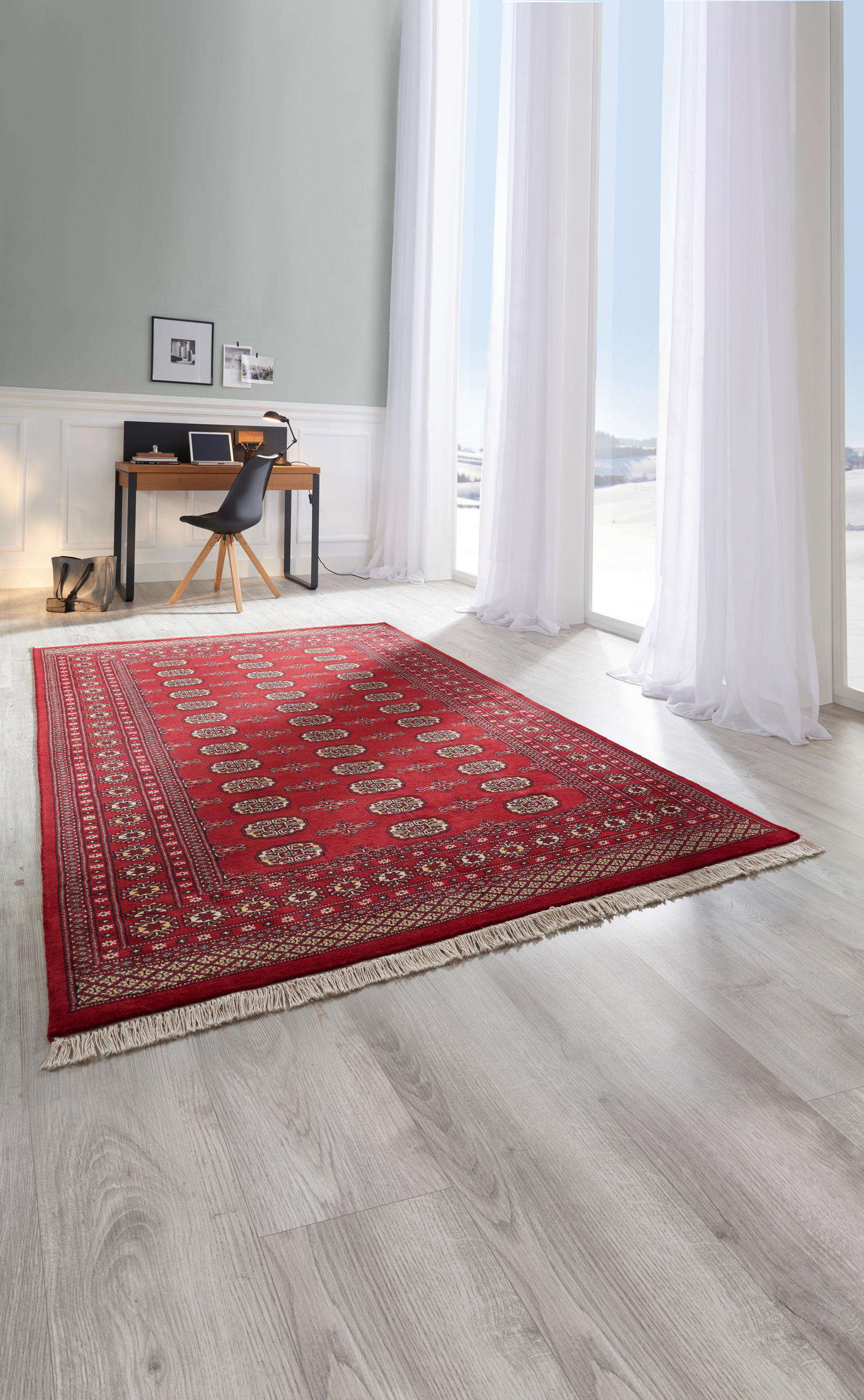 ORIENTALISK MATTA 100/150 cm Bochara Premium Rot  - röd, Lifestyle, textil (100/150cm) - Cazaris