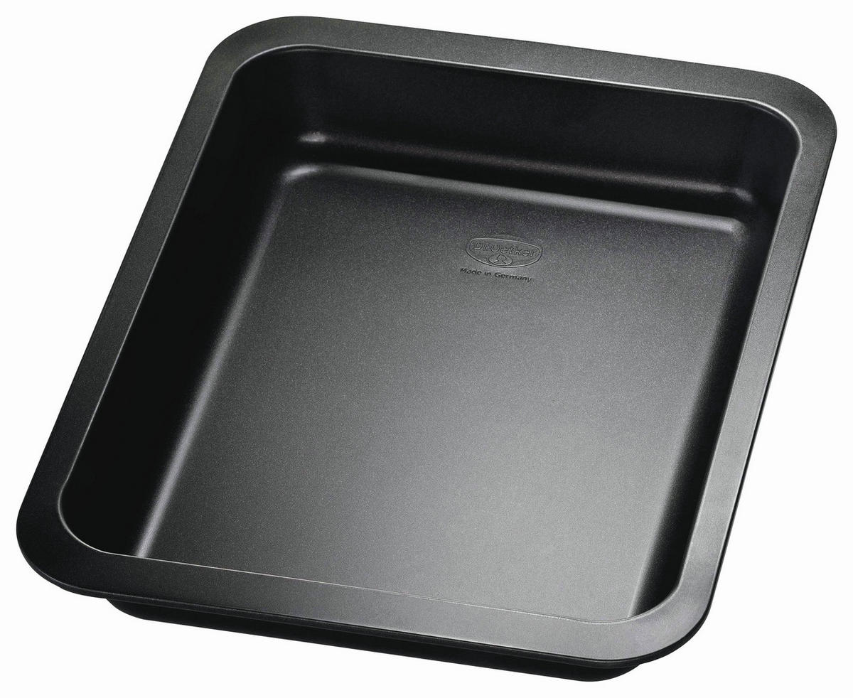 AUFLAUFFORM   - Schwarz, Basics, Metall (32/24cm) - Dr.Oetker