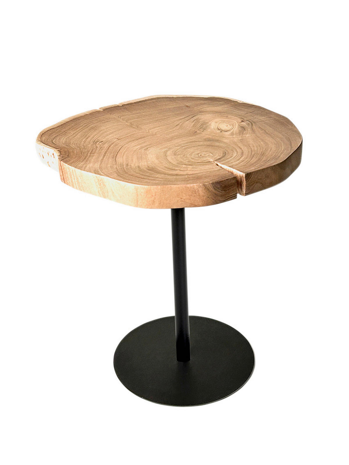 BEISTELLTISCH in Holz, Metall 45/45/50 cm  - Schwarz/Akaziefarben, Trend, Holz/Metall (45/45/50cm)