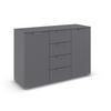 SIDEBOARD  in 120/81/42 cm  - Chromfarben/Dunkelgrau, Design, Holzwerkstoff/Metall (120/81/42cm) - Carryhome