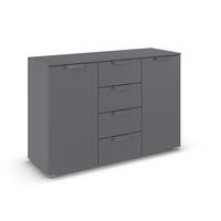 SIDEBOARD  in 120/81/42 cm  - Chromfarben/Dunkelgrau, Design, Holzwerkstoff/Metall (120/81/42cm) - Carryhome